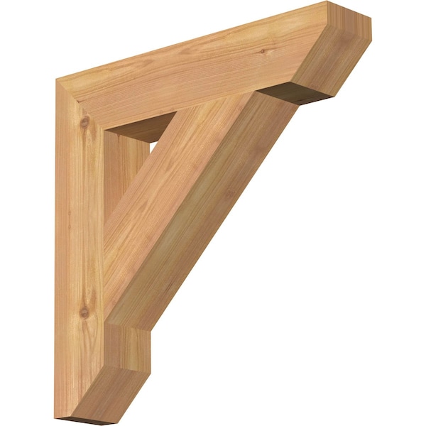Ekena Millwork Traditional Slat Smooth Bracket, Western Red Cedar, 3 1/2"W x 18"D x 18"H BKT04X18X18TRA06SWR - main